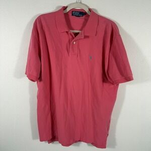 Polo Ralph Lauren Men's Pink‎ Short Sleeve Classic Fit Polo Shirt Size L